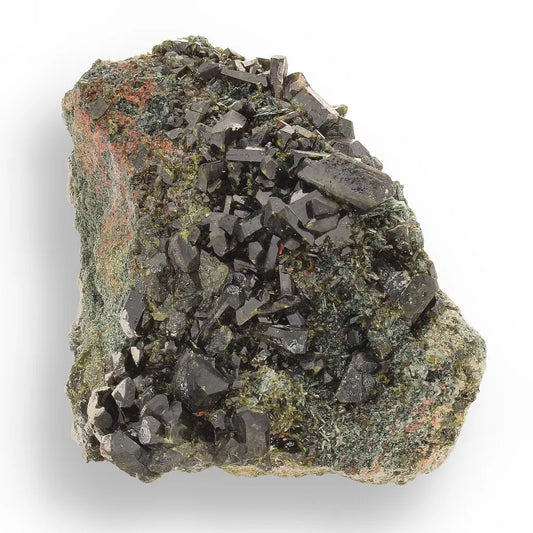 Get your Epidote Cluster on Matrix: A Green Beauty from Peru online now or in store at Forever Gems in Franschhoek, South Africa