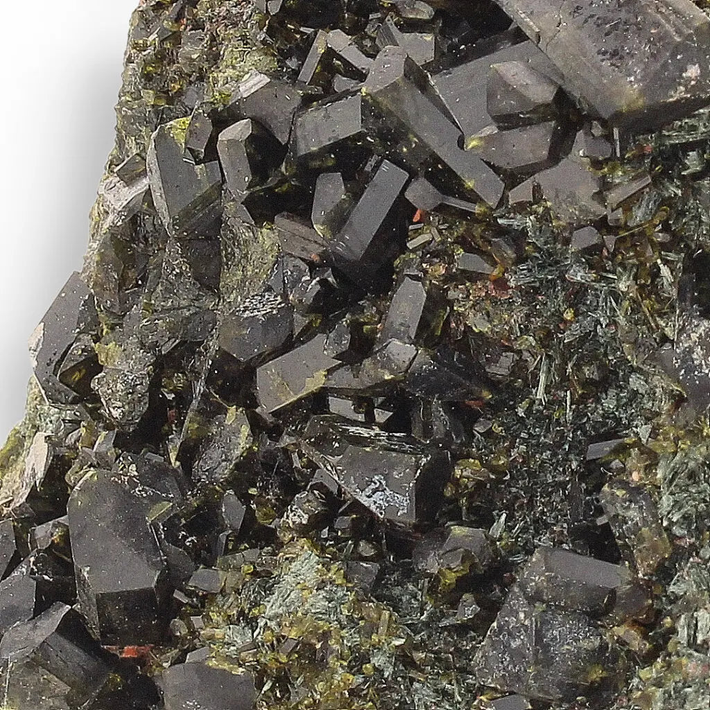 Get your Epidote Cluster on Matrix: A Green Beauty from Peru online now or in store at Forever Gems in Franschhoek, South Africa