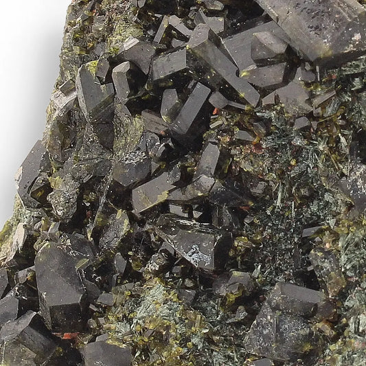 Get your Epidote Cluster on Matrix: A Green Beauty from Peru online now or in store at Forever Gems in Franschhoek, South Africa