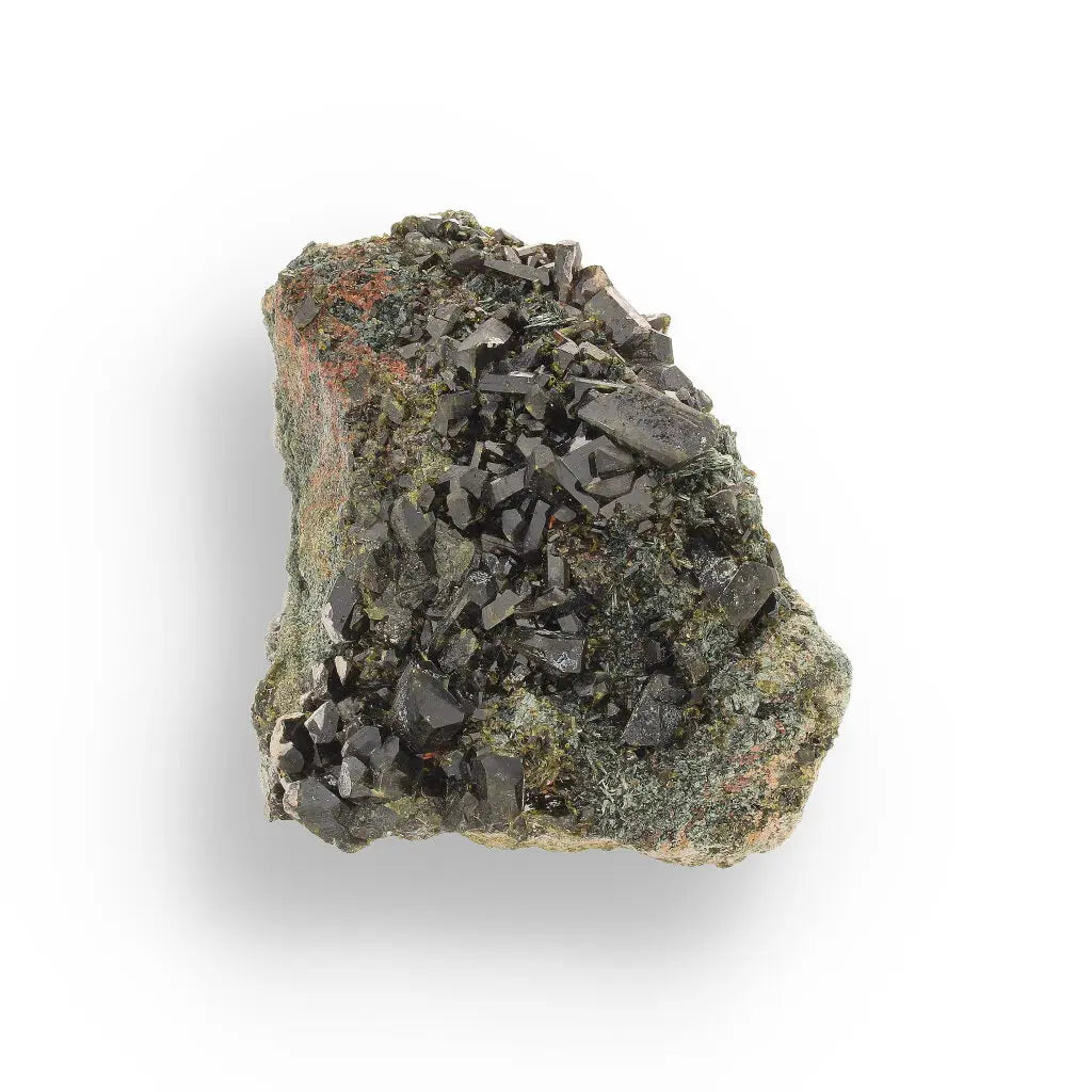 Get your Epidote Cluster on Matrix: A Green Beauty from Peru online now or in store at Forever Gems in Franschhoek, South Africa