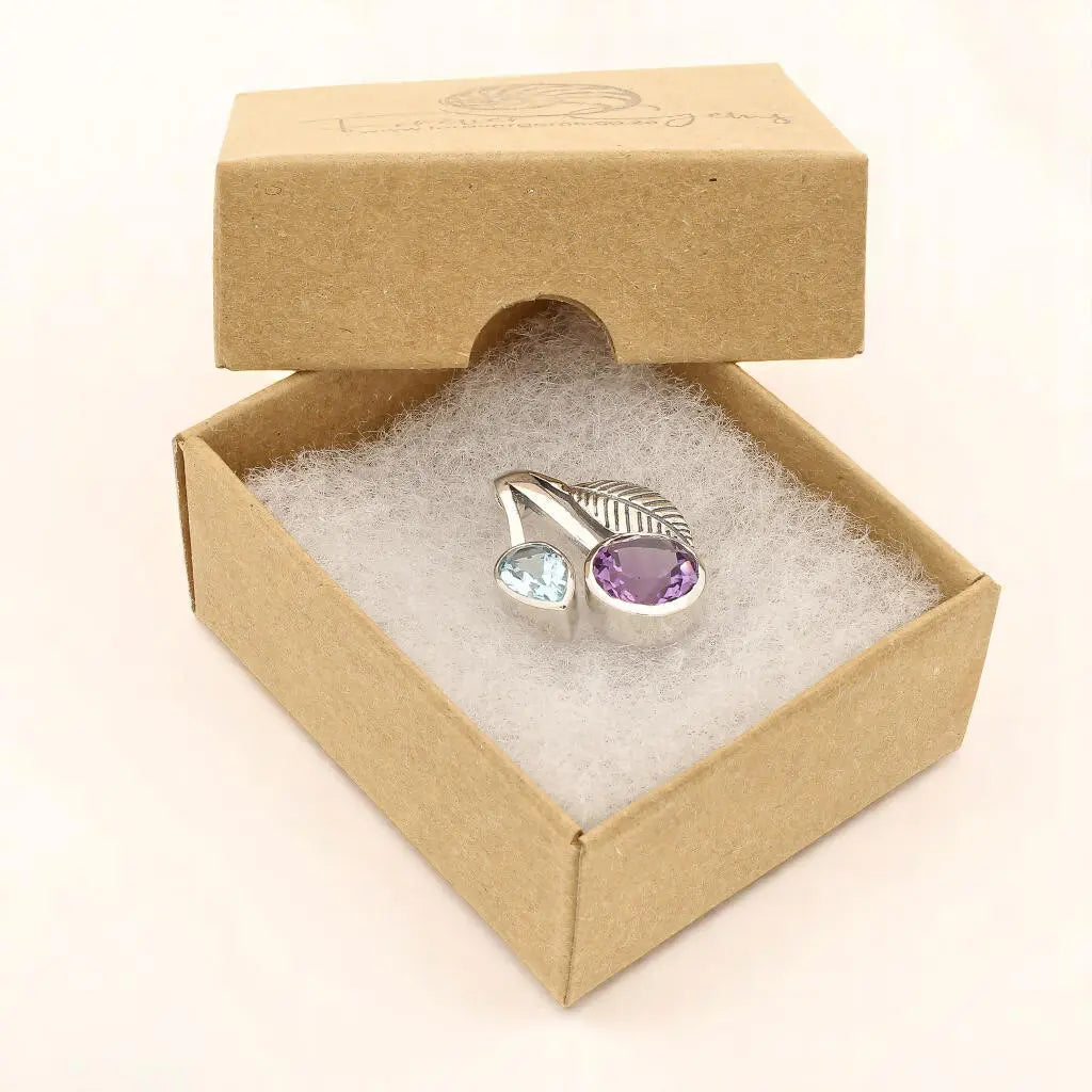 Buy your Celestial Harmony - Amethyst & Blue Topaz Silver Pendant online now or in store at Forever Gems in Franschhoek, South Africa