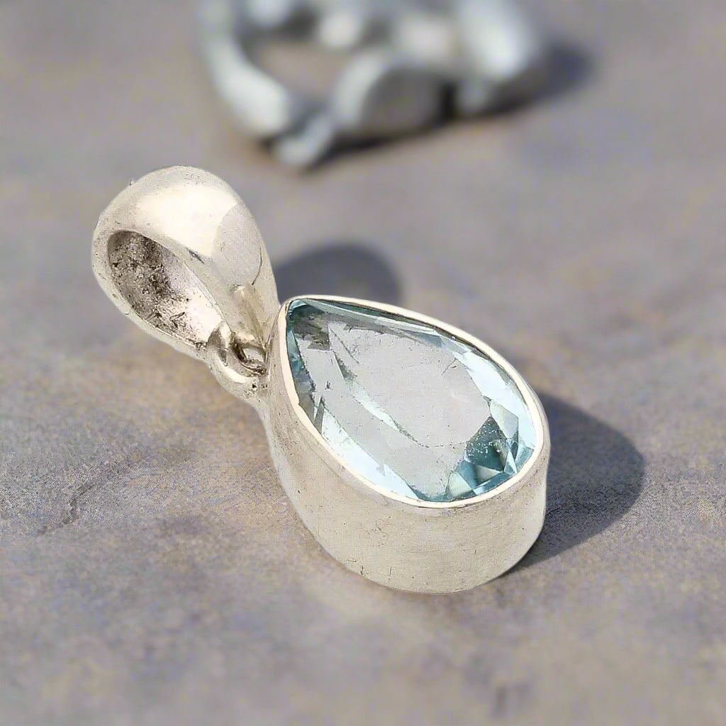 Buy your Graceful Blue Topaz Teardrop in Sterling Silver online now or in store at Forever Gems in Franschhoek, South Africa