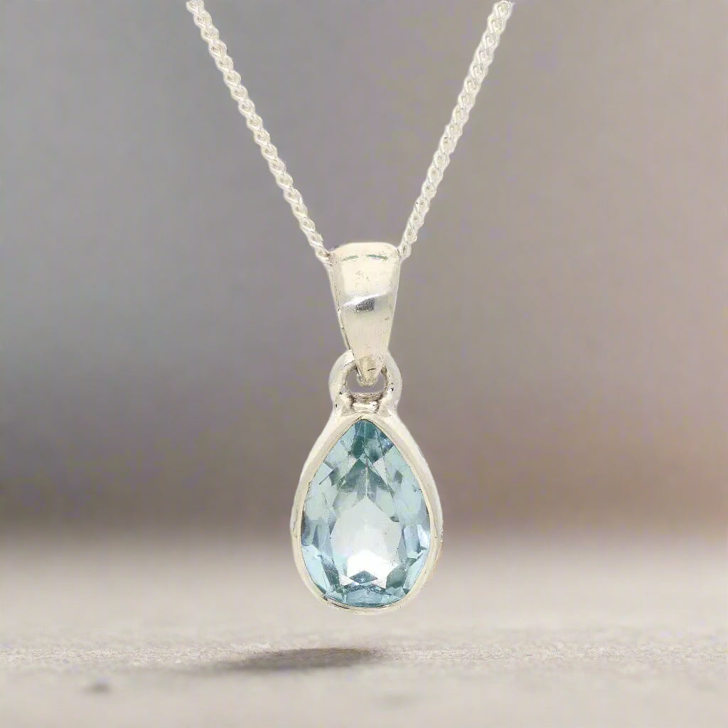 Buy your Graceful Blue Topaz Teardrop in Sterling Silver online now or in store at Forever Gems in Franschhoek, South Africa