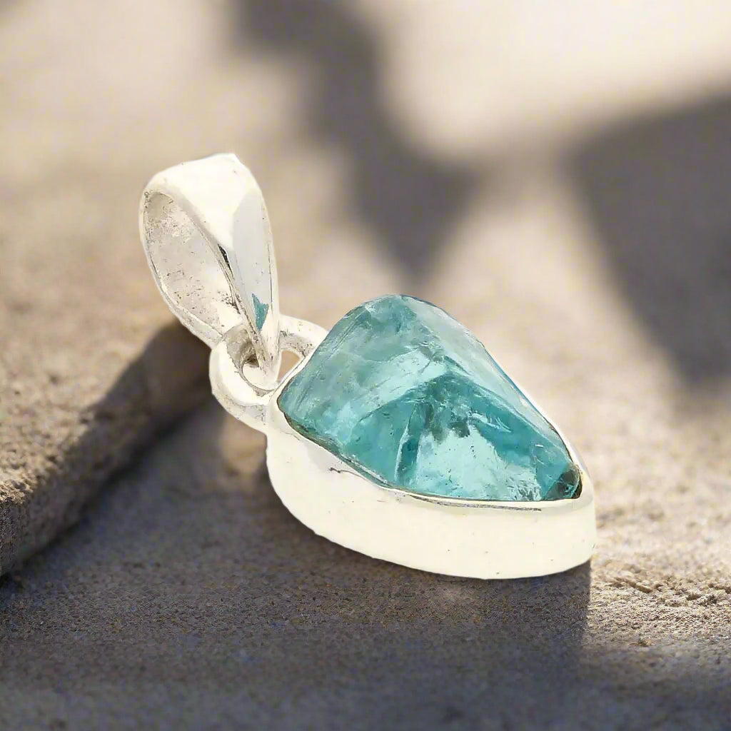 Get your Clear Vision – Rough Blue Topaz Pendant online now or in store at Forever Gems in Franschhoek, South Africa