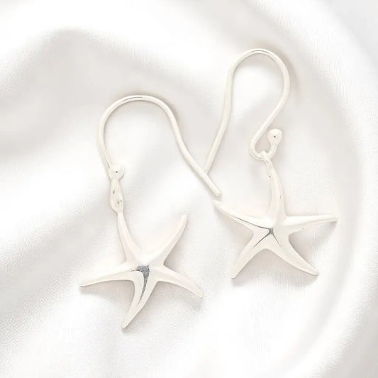 Get your Dangling Delights: Sterling Silver Starfish Drop Earrings! online now or in store at Forever Gems in Franschhoek, South Africa