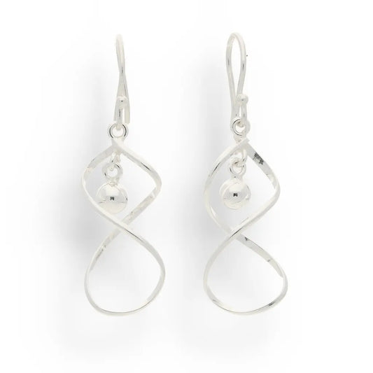 Get your Twist & Shout: Modern Sterling Silver Double Twist Dangle Earrings! online now or in store at Forever Gems in Franschhoek, South Africa