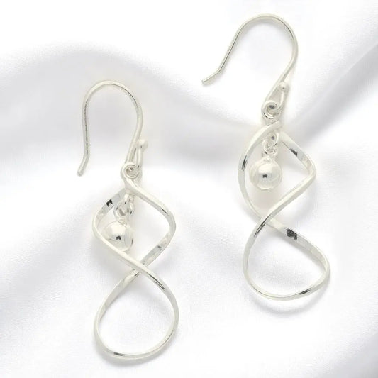 Get your Twist & Shout: Modern Sterling Silver Double Twist Dangle Earrings! online now or in store at Forever Gems in Franschhoek, South Africa
