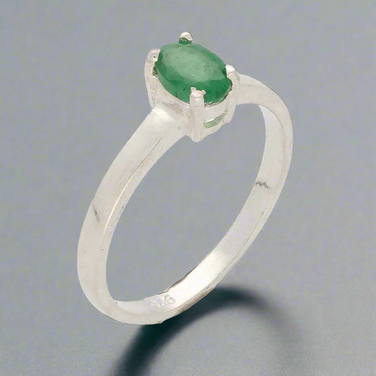 Get your Classic Sterling Silver Emerald Gemstone Ring online now or in store at Forever Gems in Franschhoek, South Africa