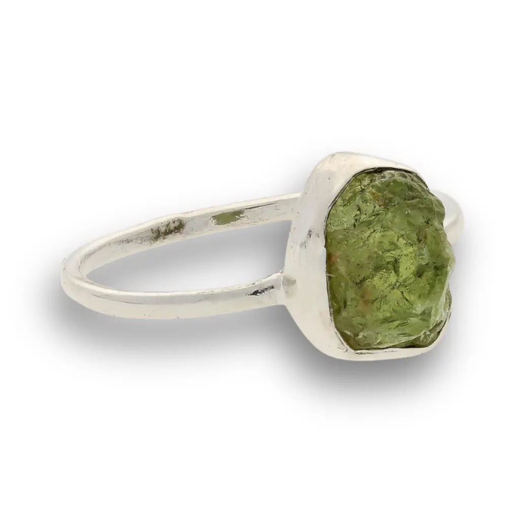 Buy your Rough Peridot Sterling Silver Ring - Green Muse online now or in store at Forever Gems in Franschhoek, South Africa