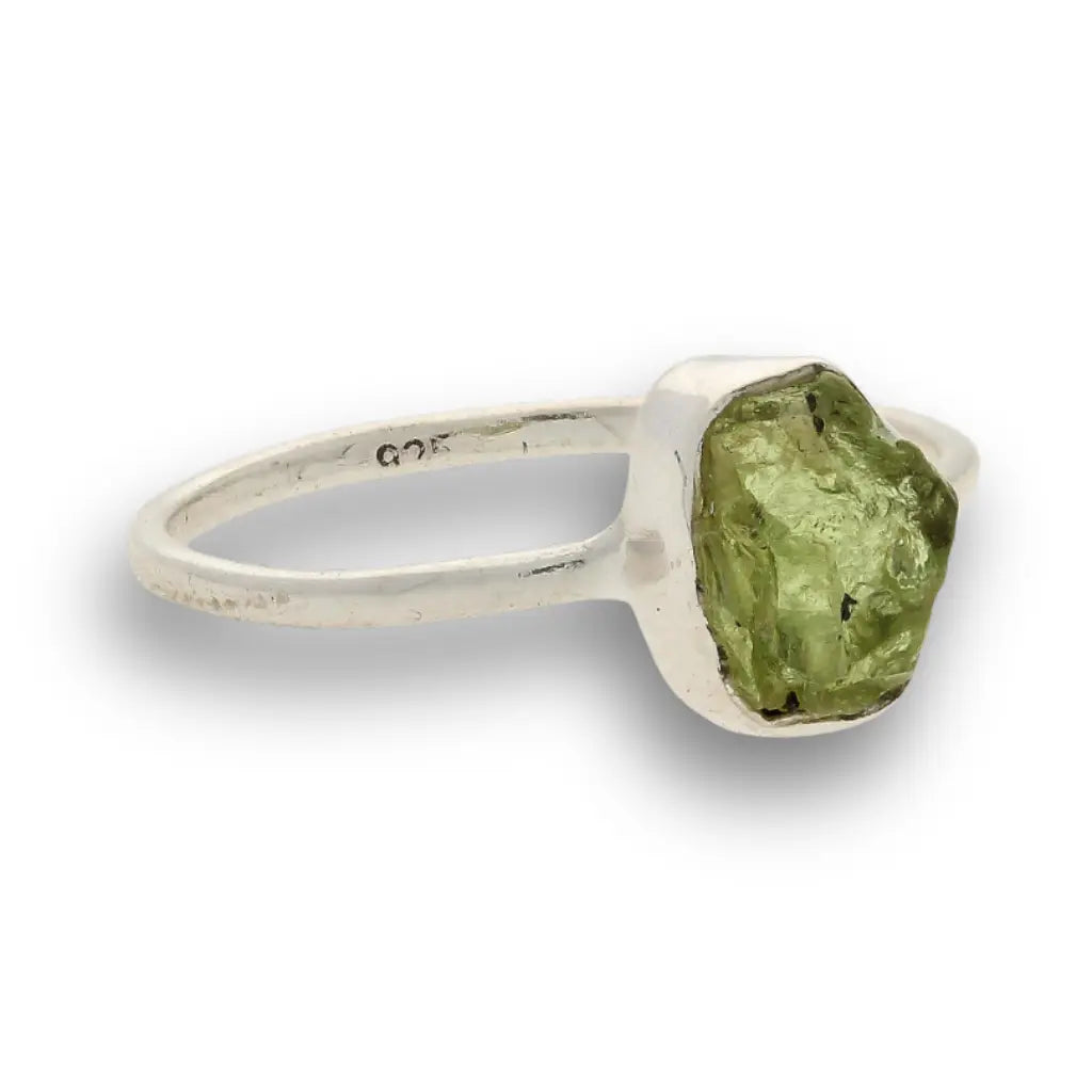 Buy your Rough Peridot Sterling Silver Ring - Green Muse online now or in store at Forever Gems in Franschhoek, South Africa
