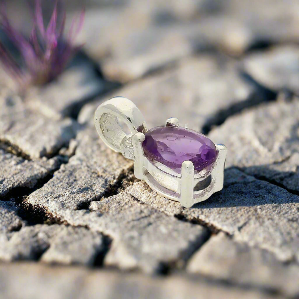 Get your Amethyst "Twilight Mystique" Sterling Silver Pendant - Royal Purple Enchantment online now or in store at Forever Gems in Franschhoek, South Africa