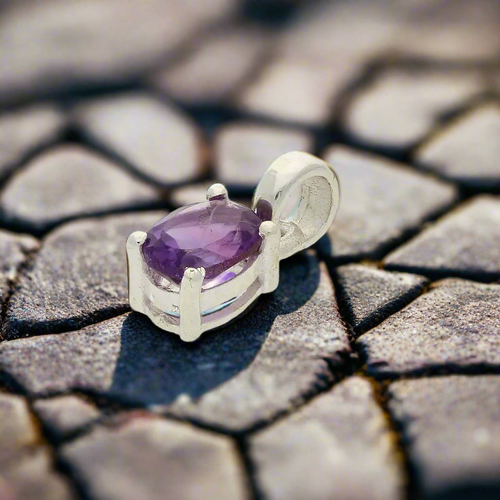 Get your Amethyst "Twilight Mystique" Sterling Silver Pendant - Royal Purple Enchantment online now or in store at Forever Gems in Franschhoek, South Africa