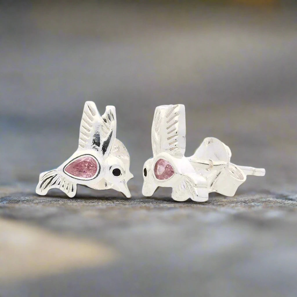 Get your Tickled Pink & Ready to Flutter - Sterling Silver Hummingbird Earrings online now or in store at Forever Gems in Franschhoek, South Africa