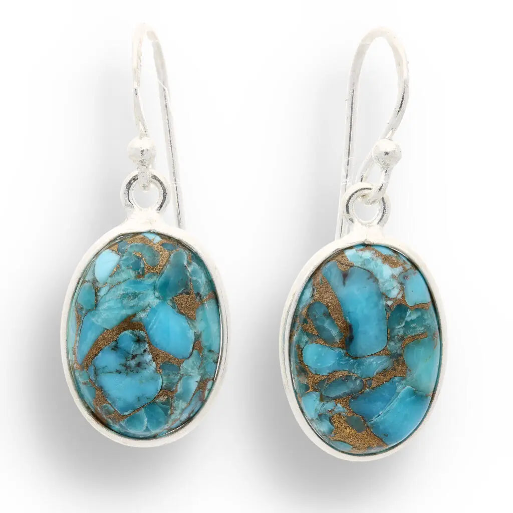 Buy your Desert Bloom - Copper Turquoise Charm Earrings online now or in store at Forever Gems in Franschhoek, South Africa