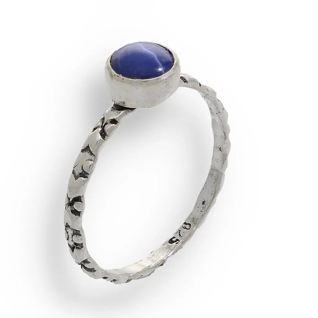 Get your "Celestial Dreams" Sterling Silver Star Sapphire Stackable Ring - September Birthstone online now or in store at Forever Gems in Franschhoek, South Africa