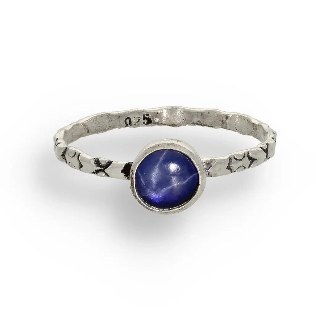 Get your "Celestial Dreams" Sterling Silver Star Sapphire Stackable Ring - September Birthstone online now or in store at Forever Gems in Franschhoek, South Africa