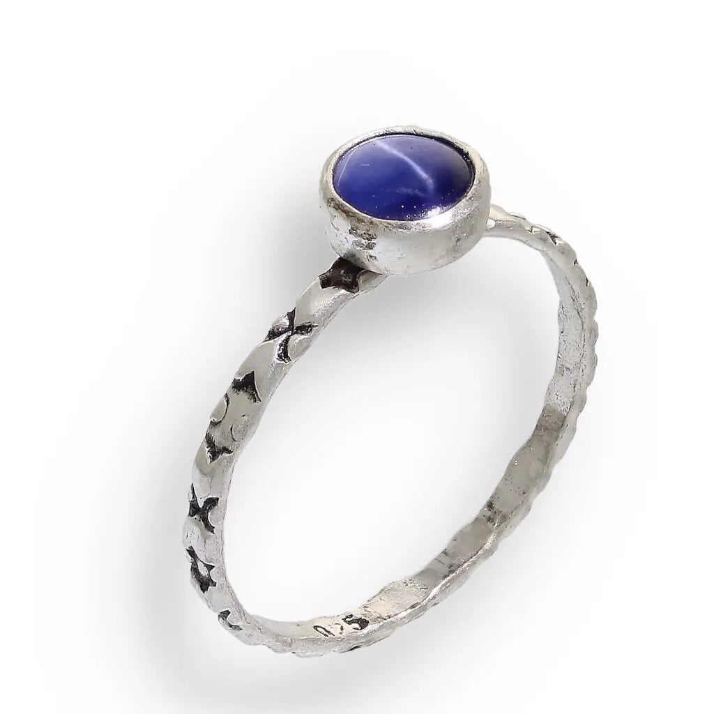 Get your "Celestial Dreams" Sterling Silver Star Sapphire Stackable Ring - September Birthstone online now or in store at Forever Gems in Franschhoek, South Africa