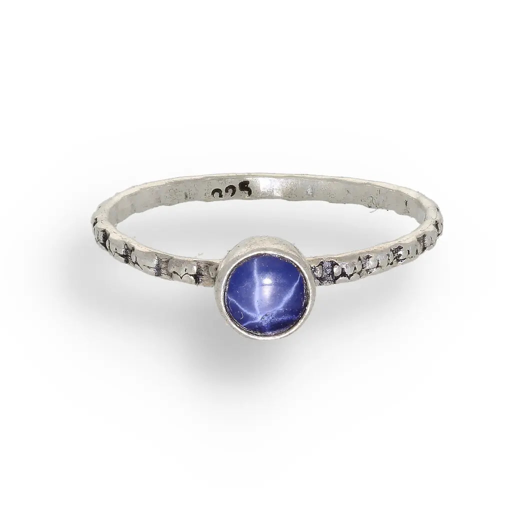 Get your "Celestial Dreams" Sterling Silver Star Sapphire Stackable Ring - September Birthstone online now or in store at Forever Gems in Franschhoek, South Africa