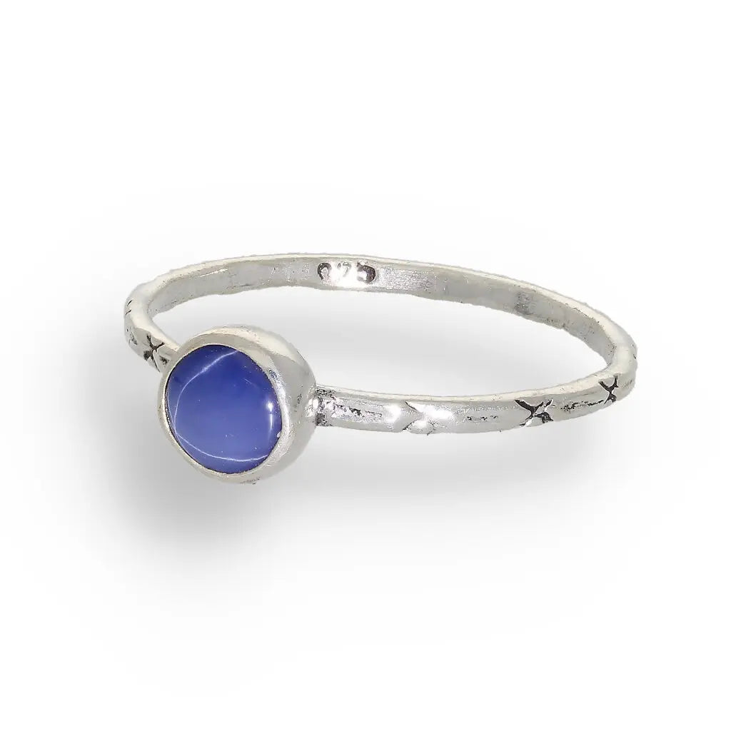 Get your "Celestial Dreams" Sterling Silver Star Sapphire Stackable Ring - September Birthstone online now or in store at Forever Gems in Franschhoek, South Africa