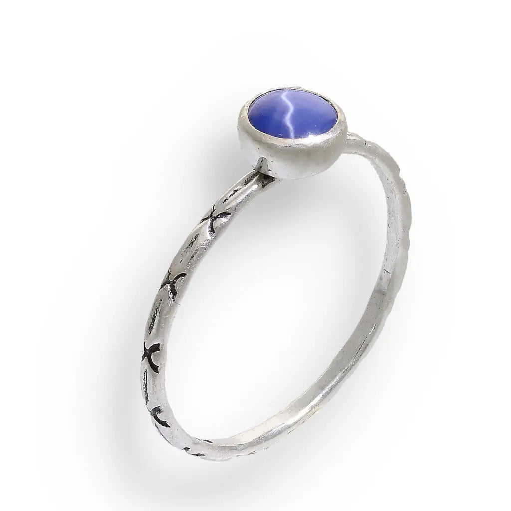 Get your "Celestial Dreams" Sterling Silver Star Sapphire Stackable Ring - September Birthstone online now or in store at Forever Gems in Franschhoek, South Africa