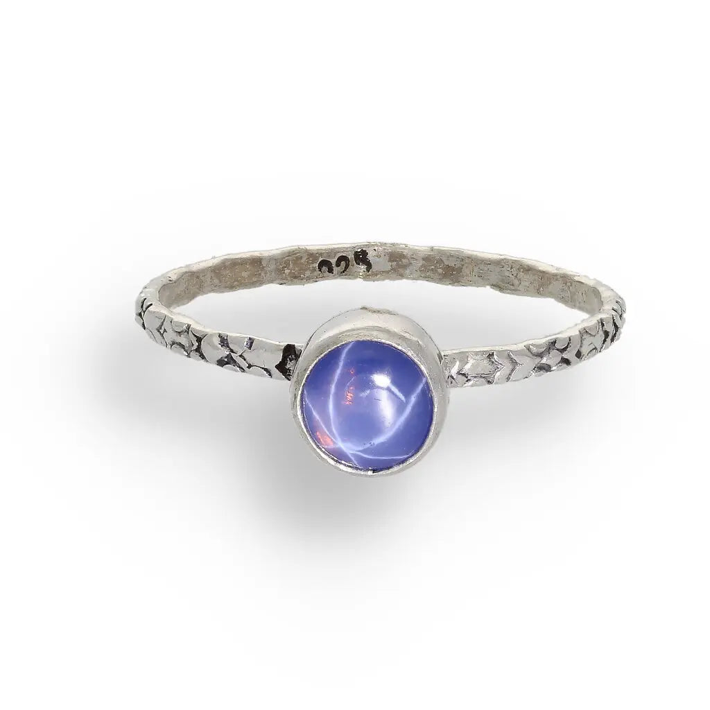 Get your "Celestial Dreams" Sterling Silver Star Sapphire Stackable Ring - September Birthstone online now or in store at Forever Gems in Franschhoek, South Africa
