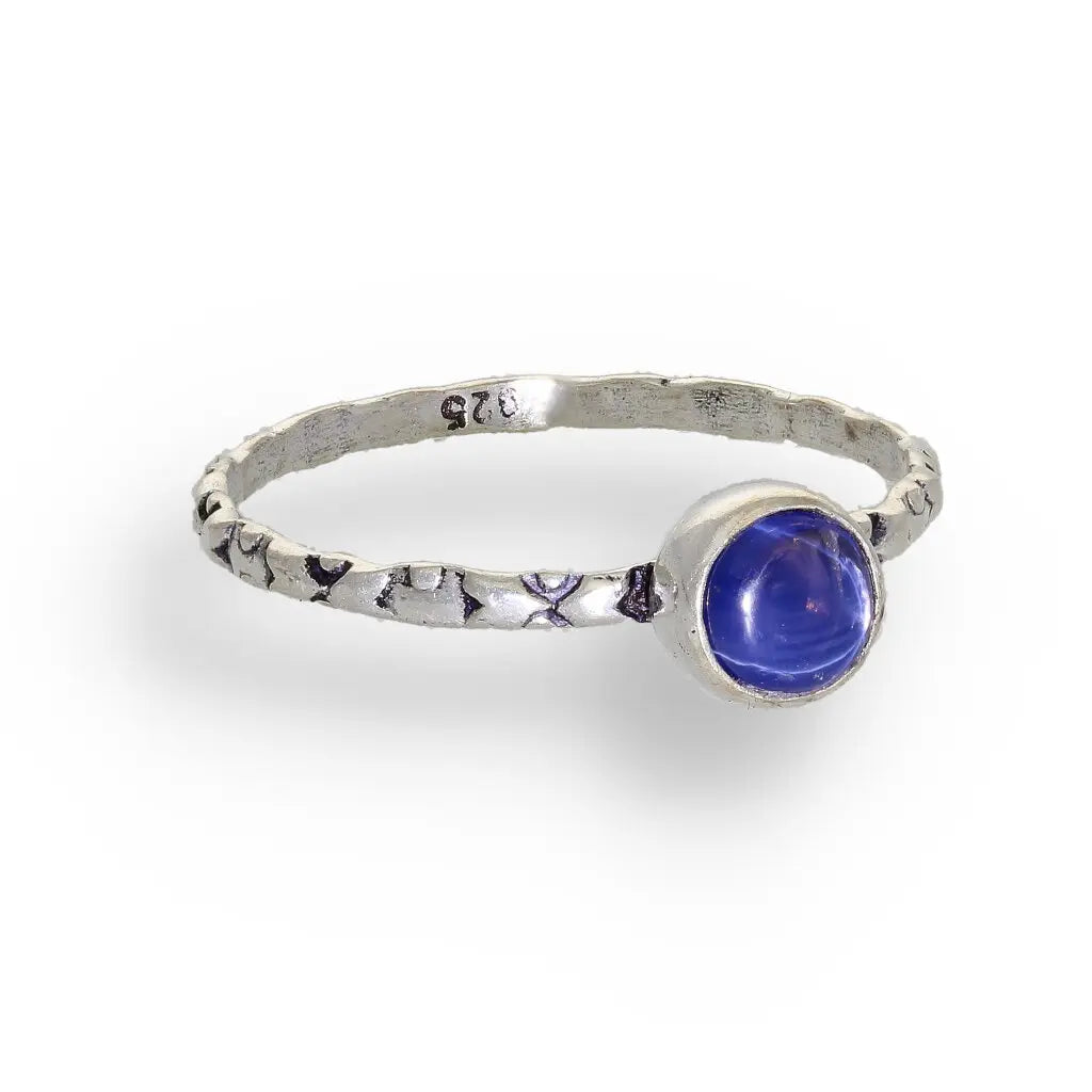 Get your "Celestial Dreams" Sterling Silver Star Sapphire Stackable Ring - September Birthstone online now or in store at Forever Gems in Franschhoek, South Africa