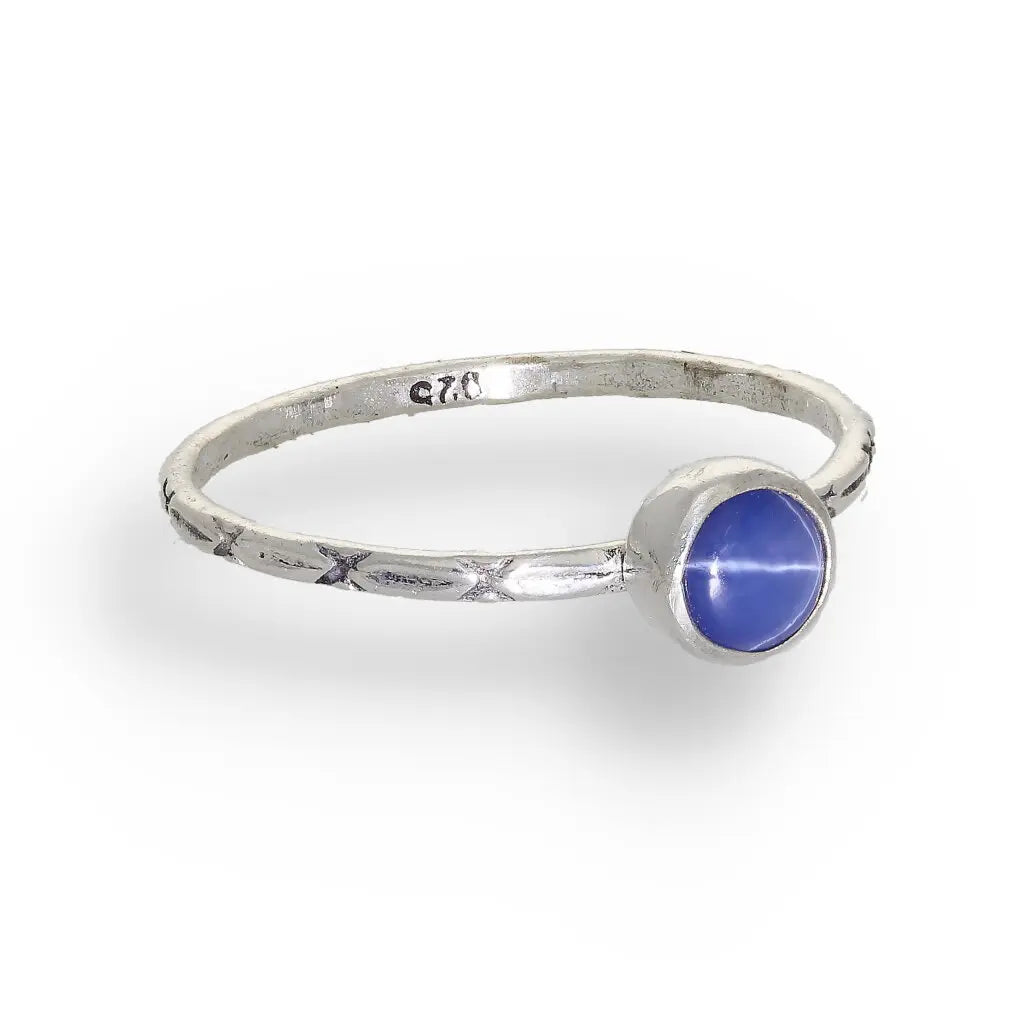 Get your "Celestial Dreams" Sterling Silver Star Sapphire Stackable Ring - September Birthstone online now or in store at Forever Gems in Franschhoek, South Africa