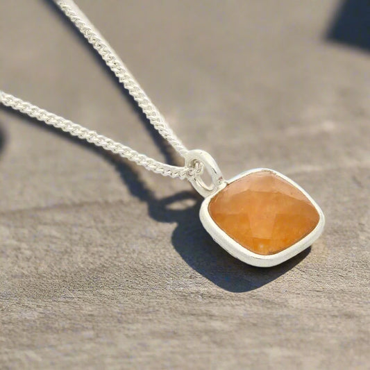 Get your Bold Spirit – Faceted Carnelian Cushion Necklace online now or in store at Forever Gems in Franschhoek, South Africa