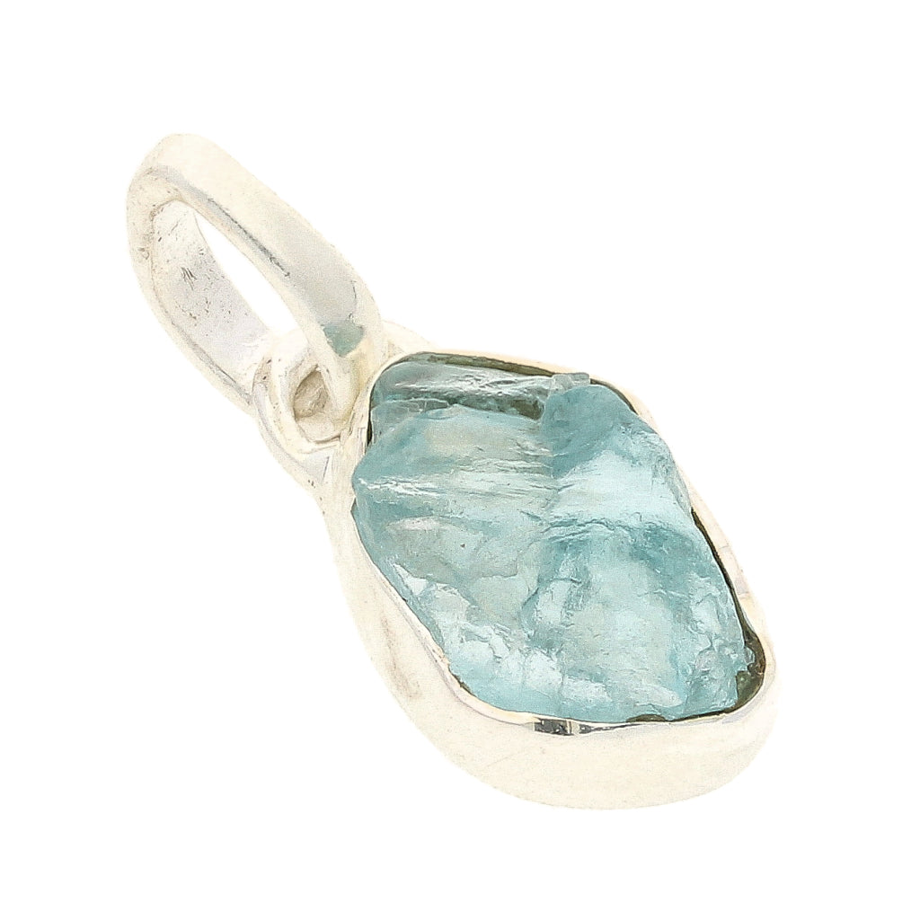 Buy your Nature's Treasures: Raw Aquamarine Sterling Silver Necklace online now or in store at Forever Gems in Franschhoek, South Africa