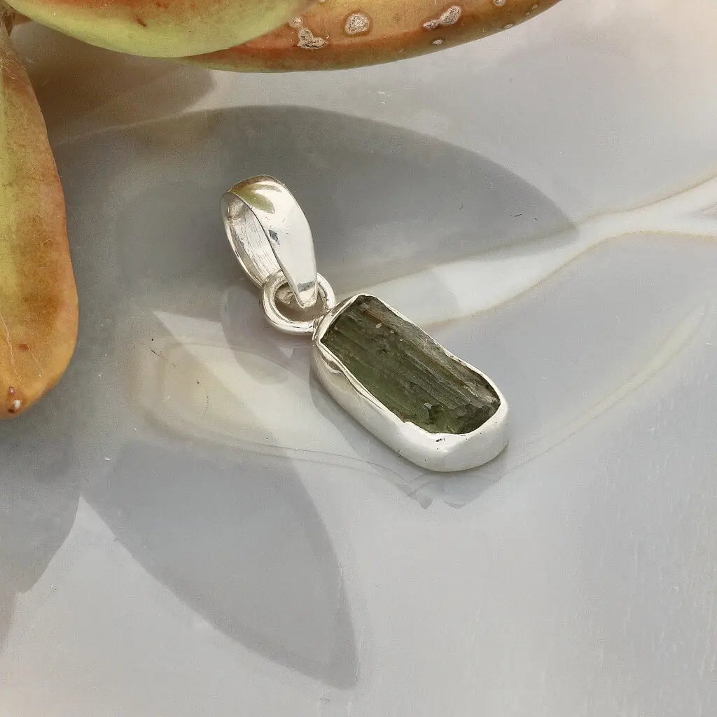 Get your Moldavite Radiance Pendant – Czech Stone in Silver online now or in store at Forever Gems in Franschhoek, South Africa