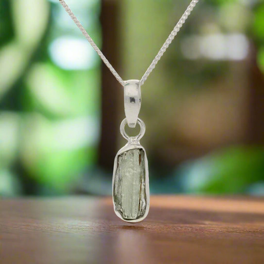Get your Moldavite Radiance Pendant – Czech Stone in Silver online now or in store at Forever Gems in Franschhoek, South Africa