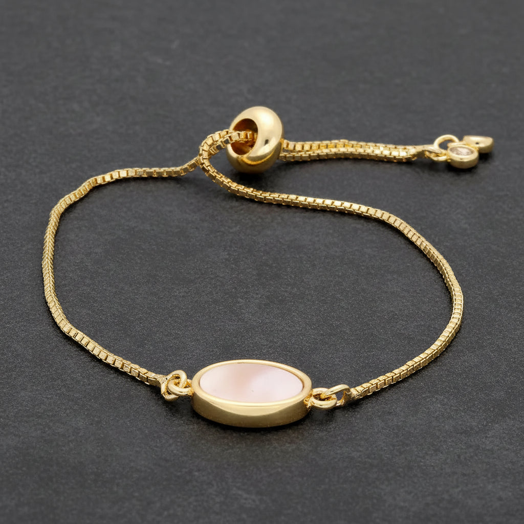 Get your Celestial Glow Mother of Pearl Gold Plated Bracelet online now or in store at Forever Gems in Franschhoek, South Africa