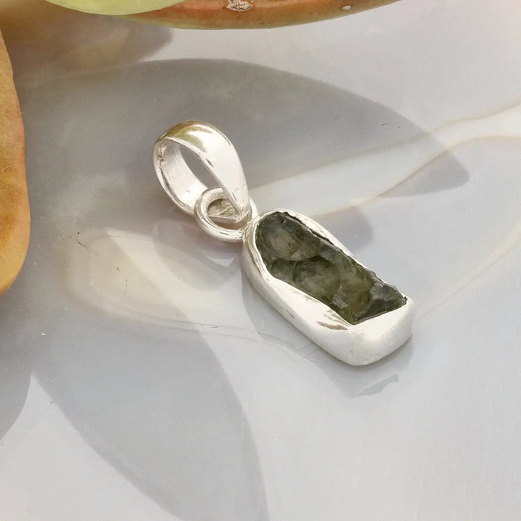Get your Moldavite Starborn Necklace – Real Tektite Energy online now or in store at Forever Gems in Franschhoek, South Africa