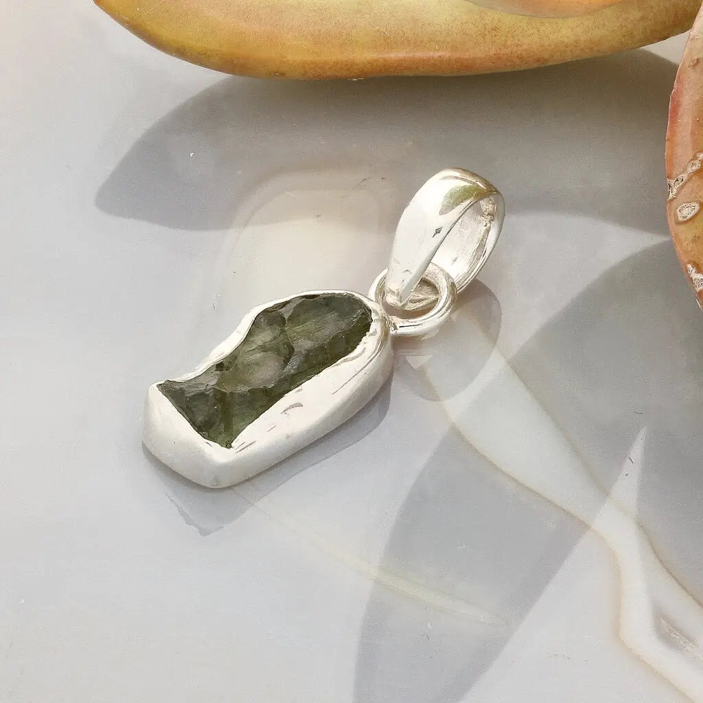 Get your Moldavite Starborn Necklace – Real Tektite Energy online now or in store at Forever Gems in Franschhoek, South Africa