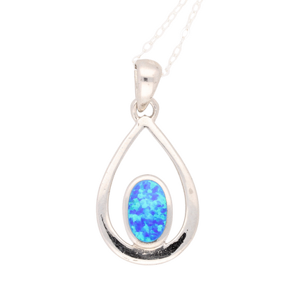 Buy your Enchanted Raindrop: Heart Synthetic Opal Necklace online now or in store at Forever Gems in Franschhoek, South Africa