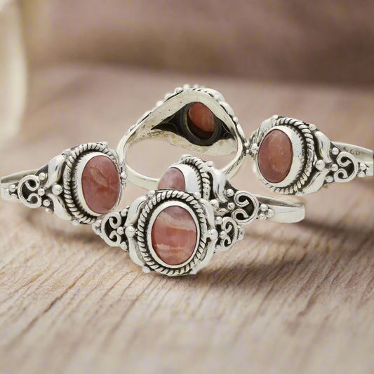 Get your Rhodochrosite Sterling Silver Ring – A Symbol of Love & Healing online now or in store at Forever Gems in Franschhoek, South Africa