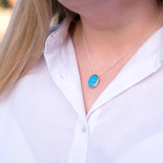 Get your Firelight Collection: Oval Synthetic Opal Necklace online now or in store at Forever Gems in Franschhoek, South Africa