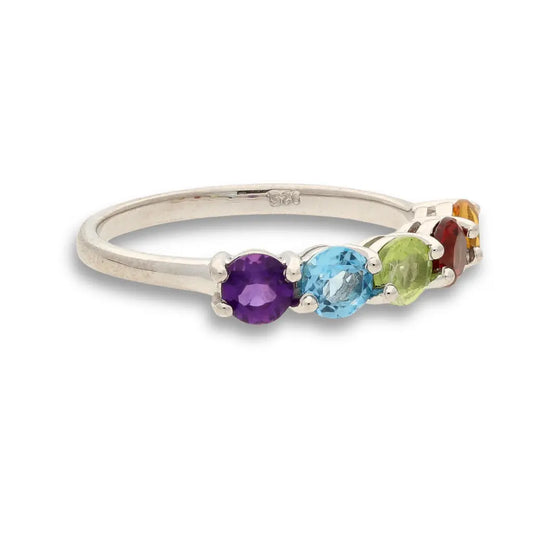 Get your Eternity Ring: Garnet, Peridot & Yellow Topaz Sterling Silver Band online now or in store at Forever Gems in Franschhoek, South Africa