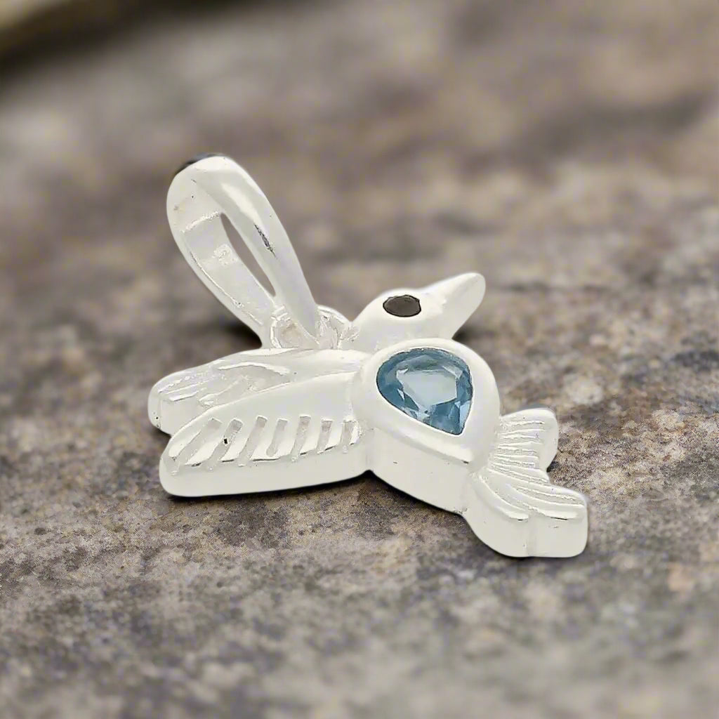 Get your Blue Cubic Zirconia Hummingbird Necklace - Soaring Dreams online now or in store at Forever Gems in Franschhoek, South Africa