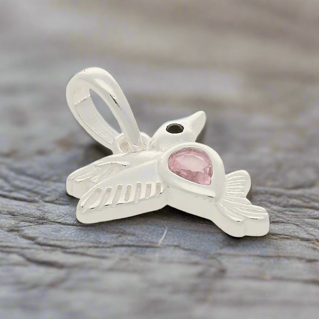 Get your Pink Cubic Zirconia Hummingbird Necklace - Sweet Whispers online now or in store at Forever Gems in Franschhoek, South Africa