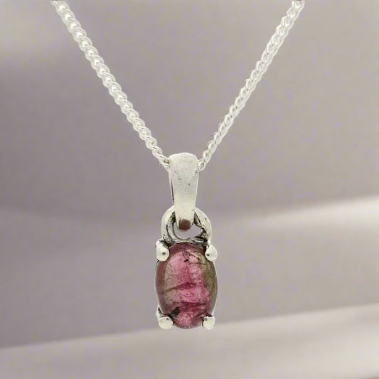 Get your Pink Tourmaline "Rose Garden Dreams" Sterling Silver Necklace online now or in store at Forever Gems in Franschhoek, South Africa