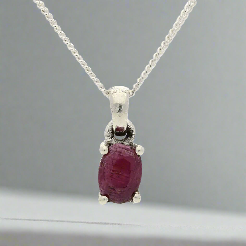 Get your Ruby "Crimson Passion" Sterling Silver Necklace online now or in store at Forever Gems in Franschhoek, South Africa