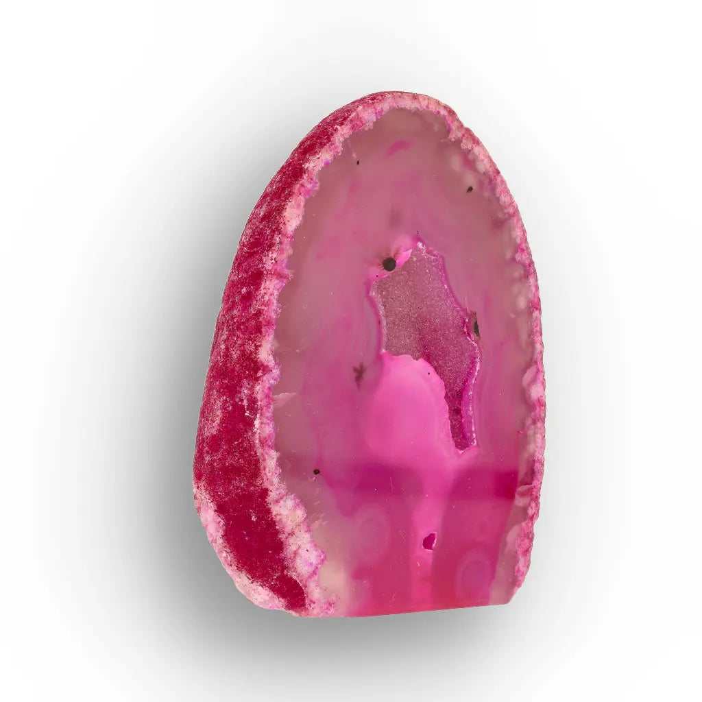 Get your Pink Agate Flat Base Vibrant Crystal online now or in store at Forever Gems in Franschhoek, South Africa