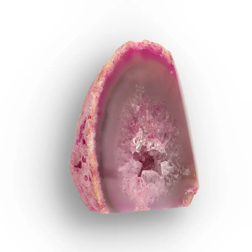 Get your Pink Agate Flat Base Crystal Geode Slice online now or in store at Forever Gems in Franschhoek, South Africa
