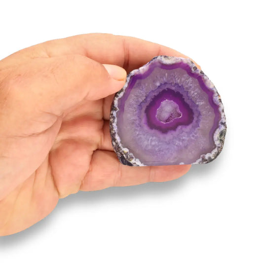 Get your Purple Agate Flat Base Geode Crystal online now or in store at Forever Gems in Franschhoek, South Africa