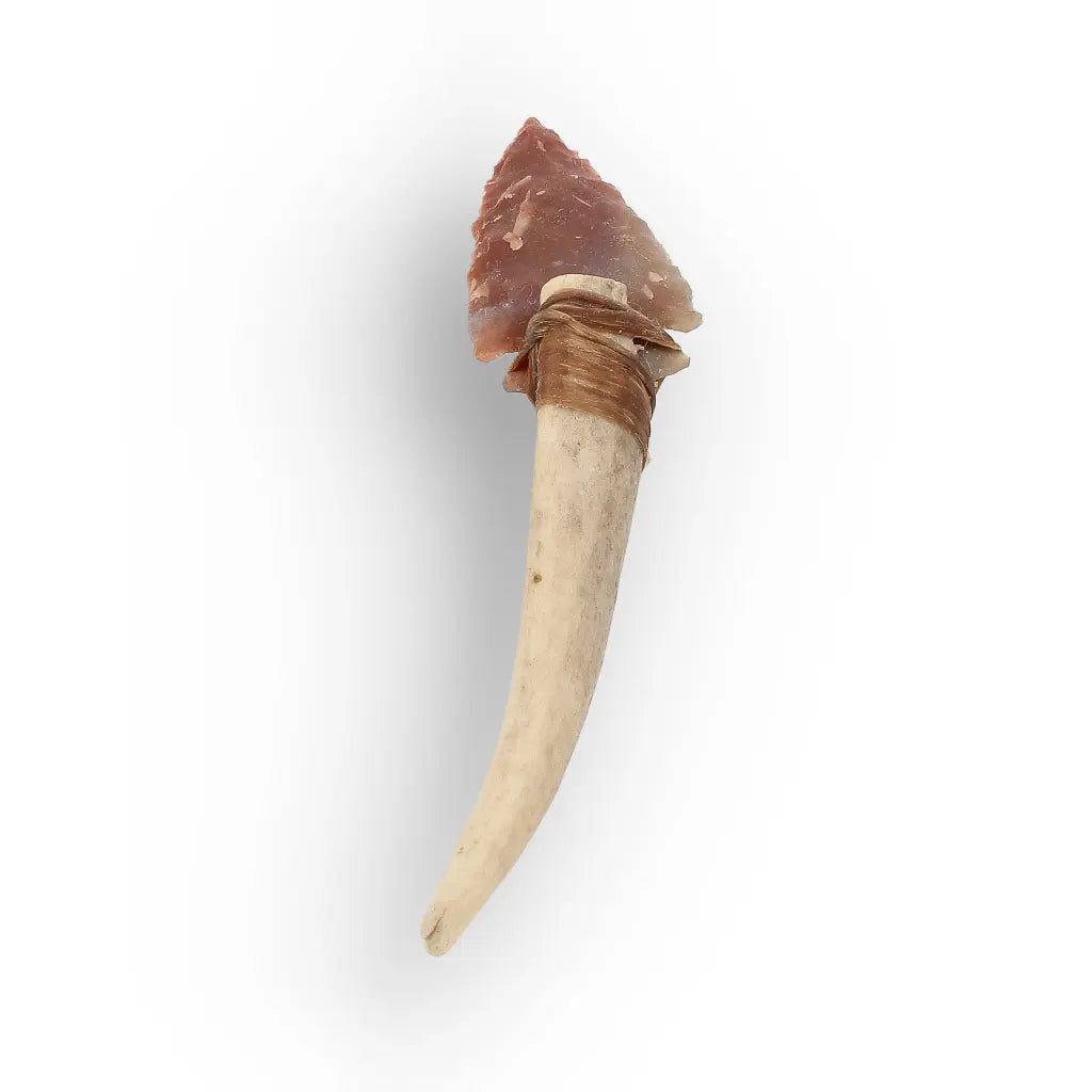 Chert & Deer Antler Prehistoric Hafted Knife Replica