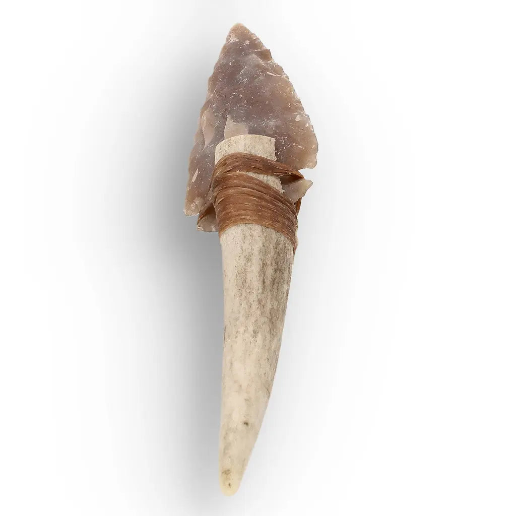 Prehistoric Hafted Knife Replica with Knapped Chert Blade