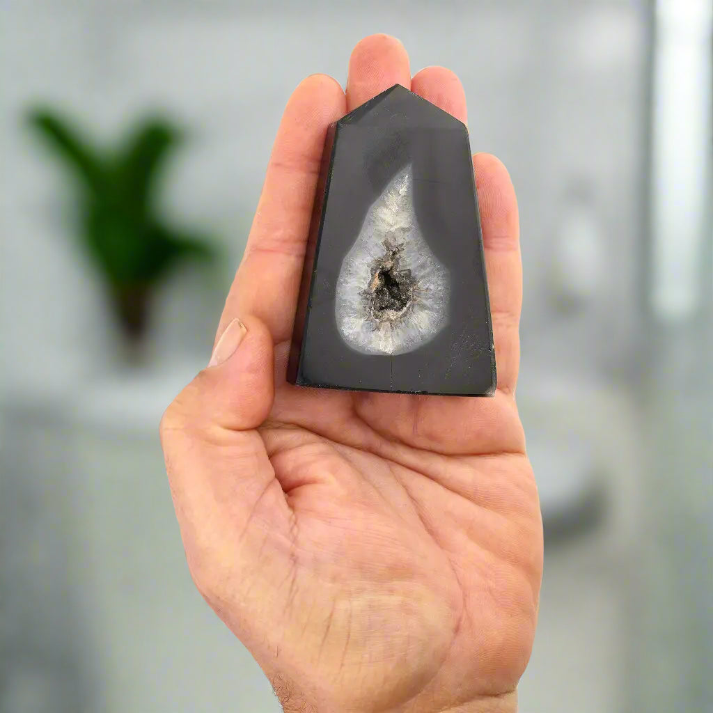 Get your Black Agate Power Point – Grounding & Strength online now or in store at Forever Gems in Franschhoek, South Africa