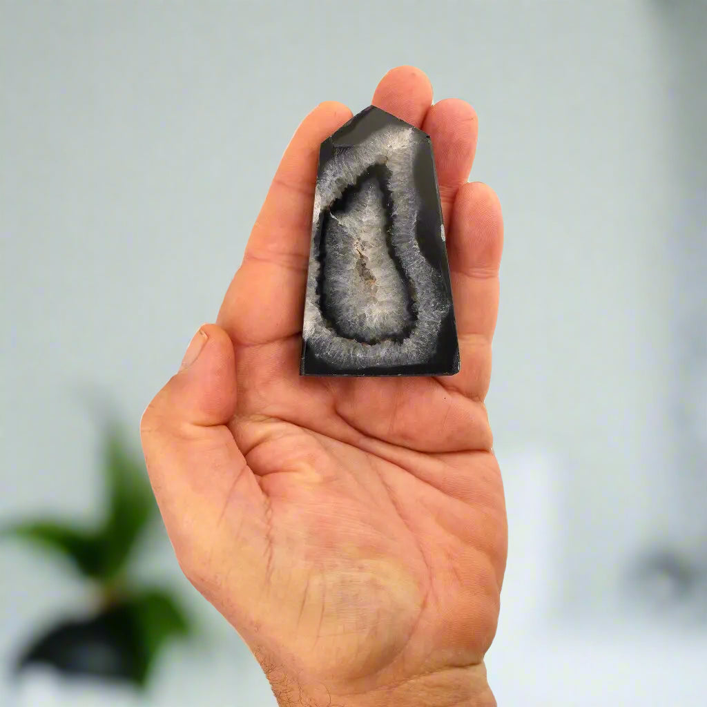 Get your Black Agate Energy Obelisk – Stability in Stone online now or in store at Forever Gems in Franschhoek, South Africa