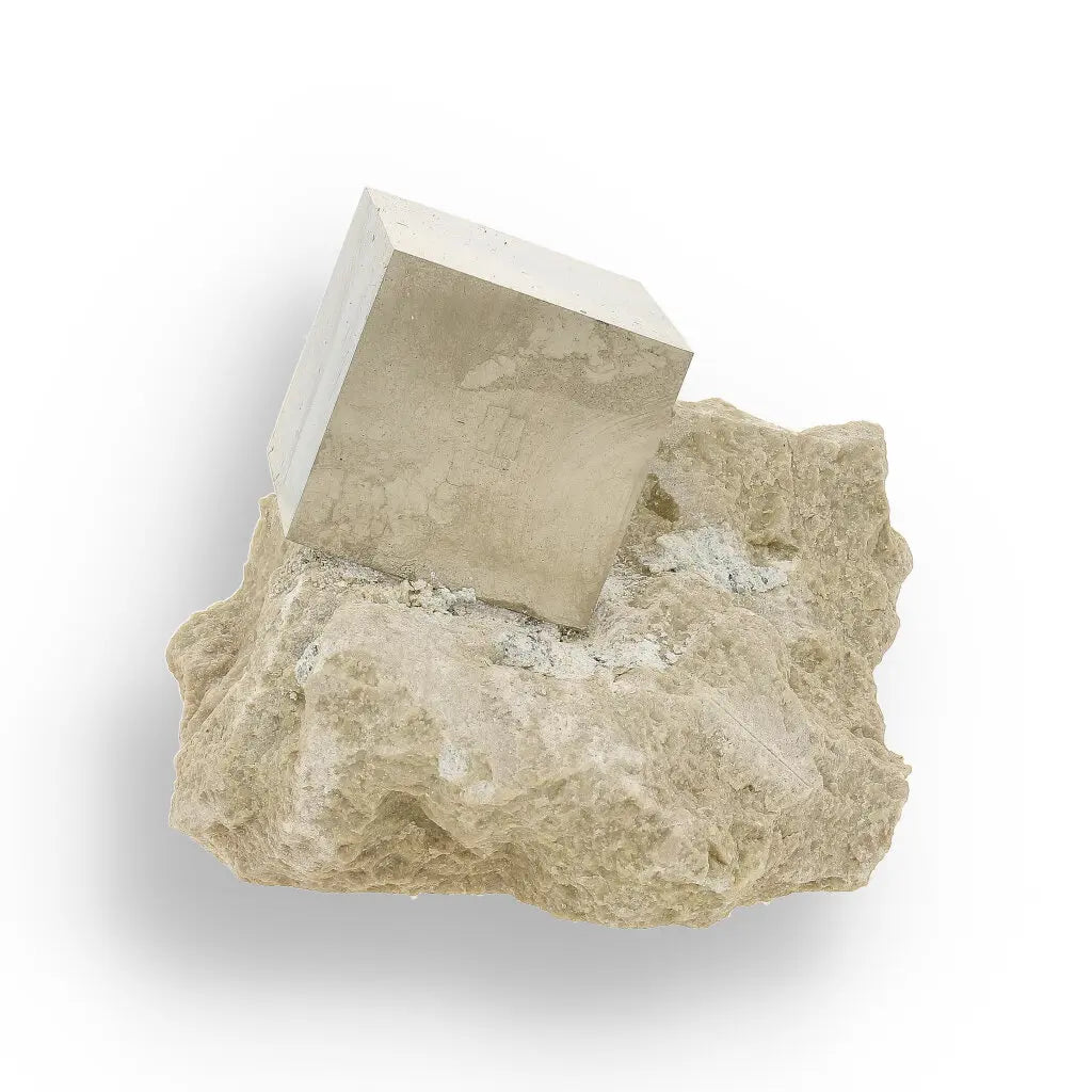 Get your Invest Grade Navajún Pyrite - Rare Cubic Formation on Matrix online now or in store at Forever Gems in Franschhoek, South Africa